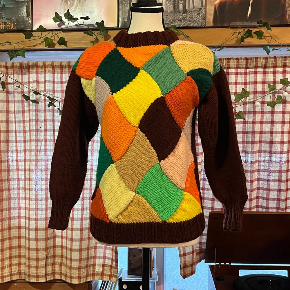 ☎️Vintage Multicolor Patchwork Sweater☎️